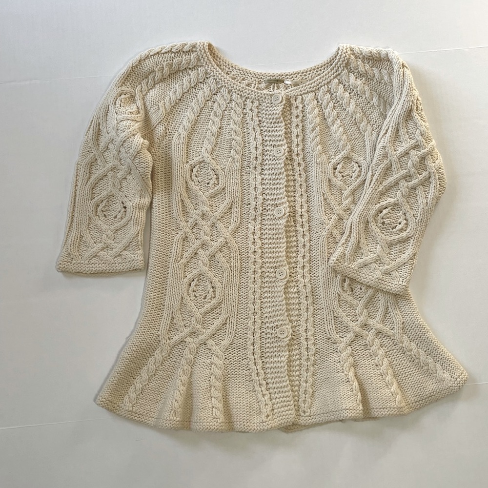 MaxStudio Summer Sweater, Cream, Size M